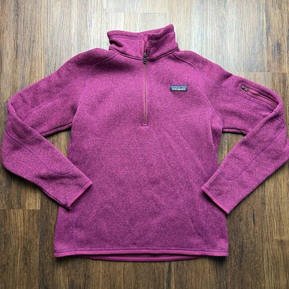 Patagonia Women's Better Sweater Magenta Purple Size Medium Quarter Zip - Picture 1 of 6